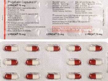 Boîte de Lyrica prégabaline